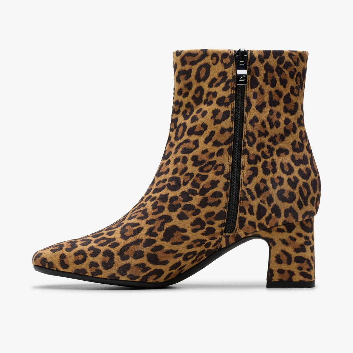 Clarks Fernie Zip Leopard Suede