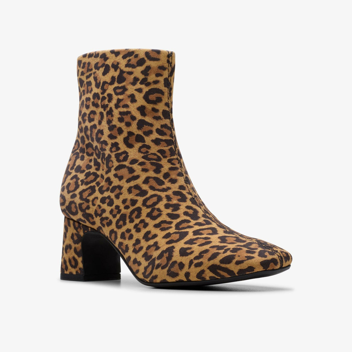 Clarks Fernie Zip Leopard Suede