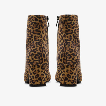 Clarks Fernie Zip Leopard Suede