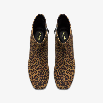Clarks Fernie Zip Leopard Suede