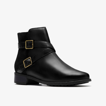 Clarks Havisham Bay Black Leather