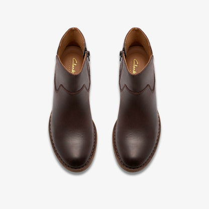 Clarks Kastela Top Brown Leather