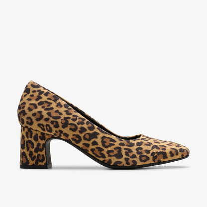 Clarks Fernie Court Leopard Suede