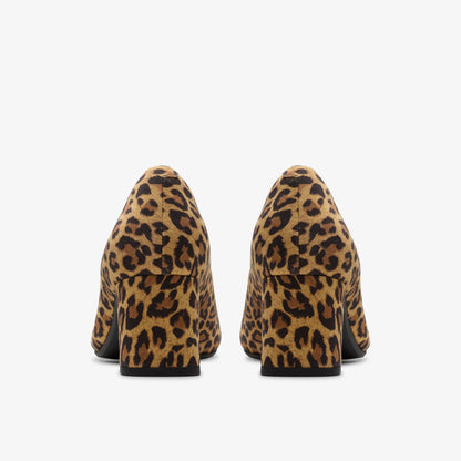 Clarks Fernie Court Leopard Suede