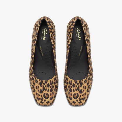 Clarks Fernie Court Leopard Suede