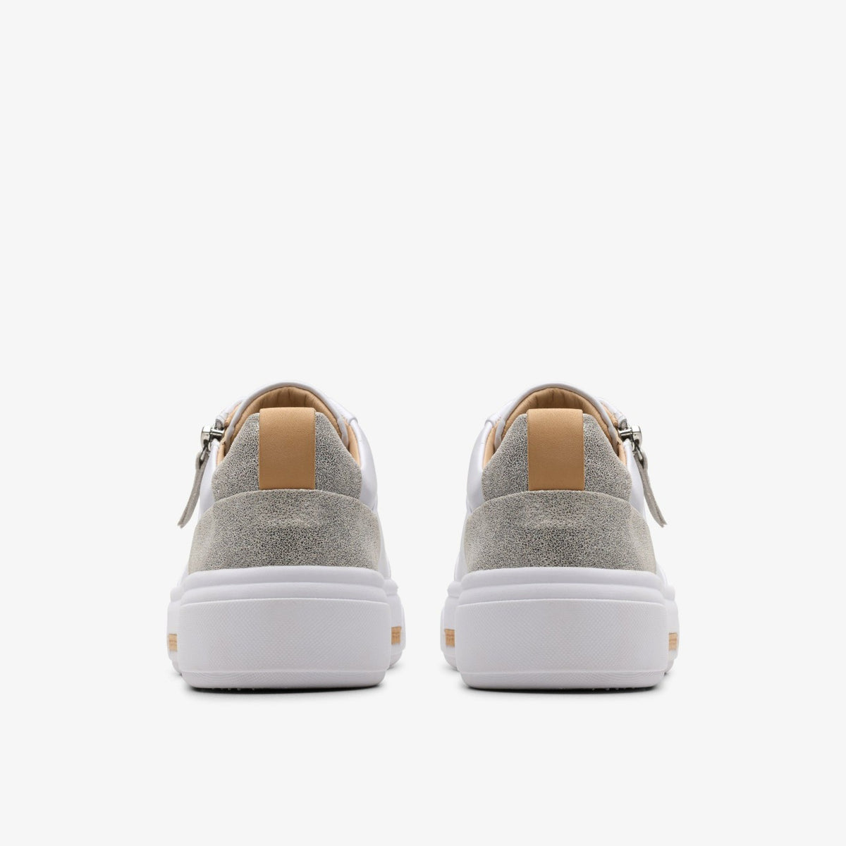Clarks Hollyhock Zip Silver Combination Leather