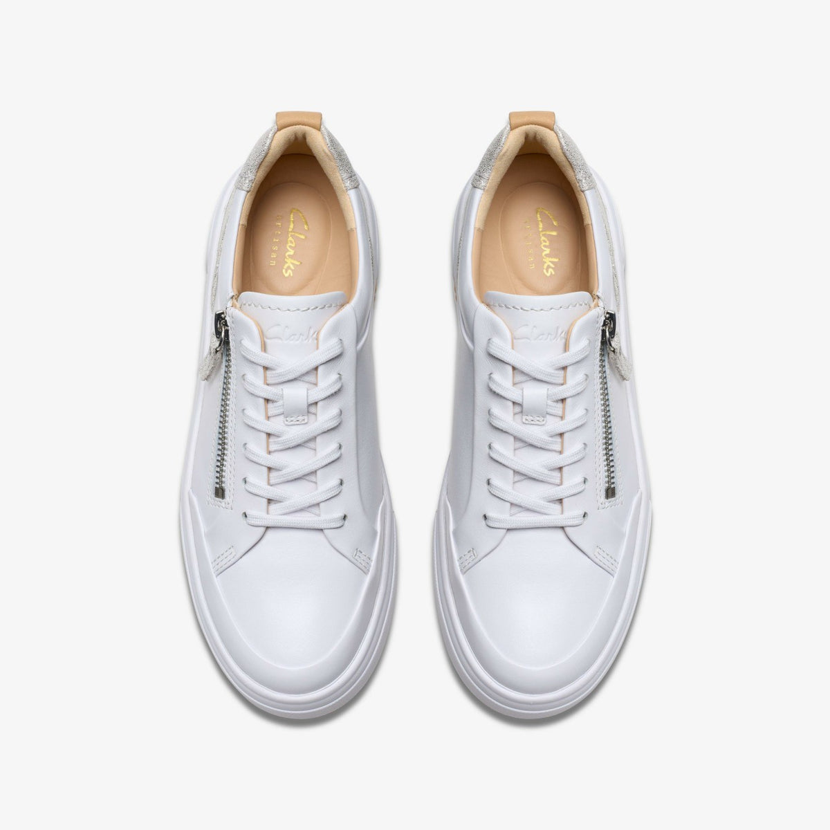 Clarks Hollyhock Zip Silver Combination Leather