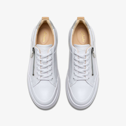 Clarks Hollyhock Zip Silver Combination Leather