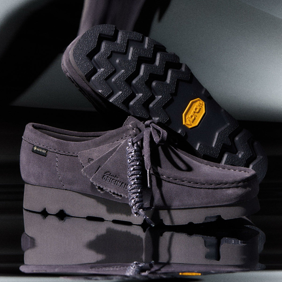 Clarks Wallabee GORE-TEX Purple Grey Suede