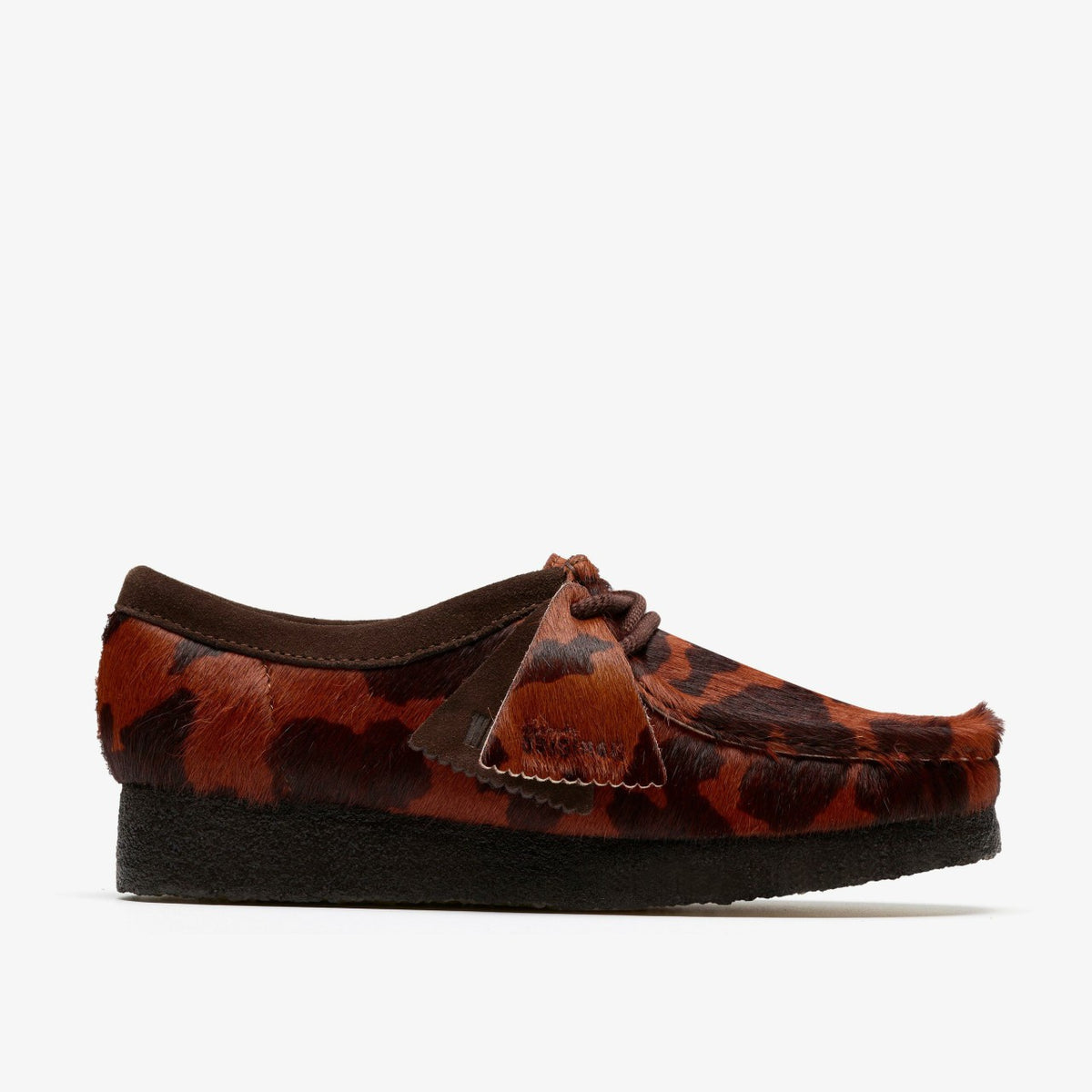 Clarks Wallabee Brown Cow Print