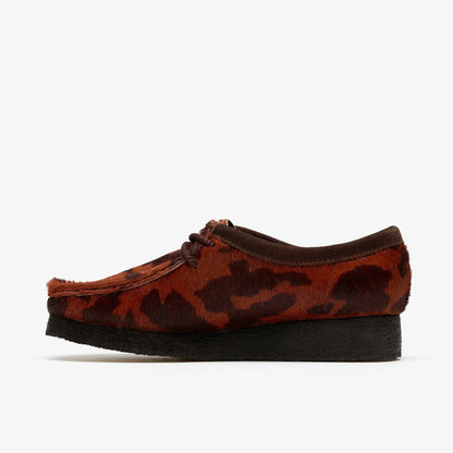 Clarks Wallabee Brown Cow Print