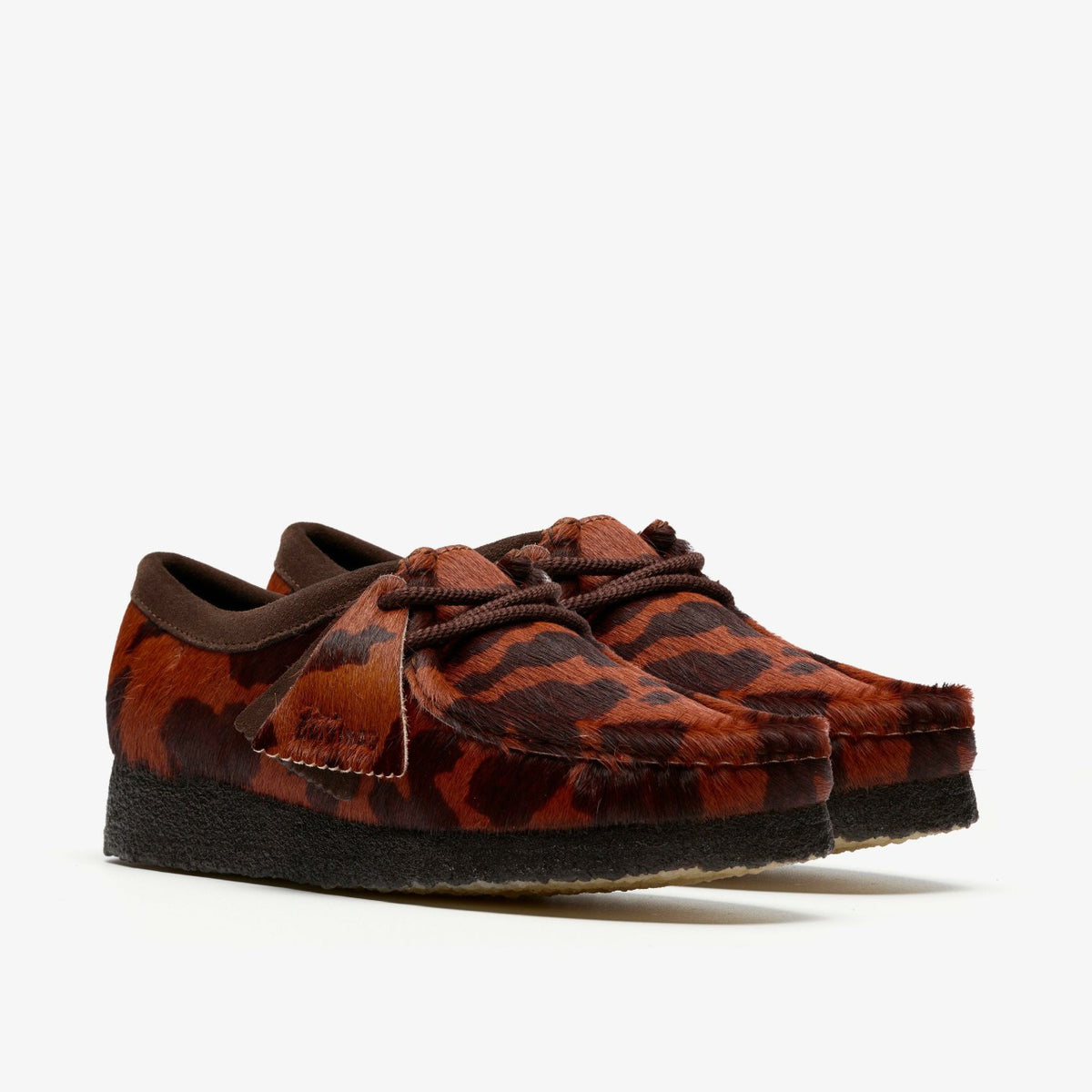 Clarks Wallabee Brown Cow Print