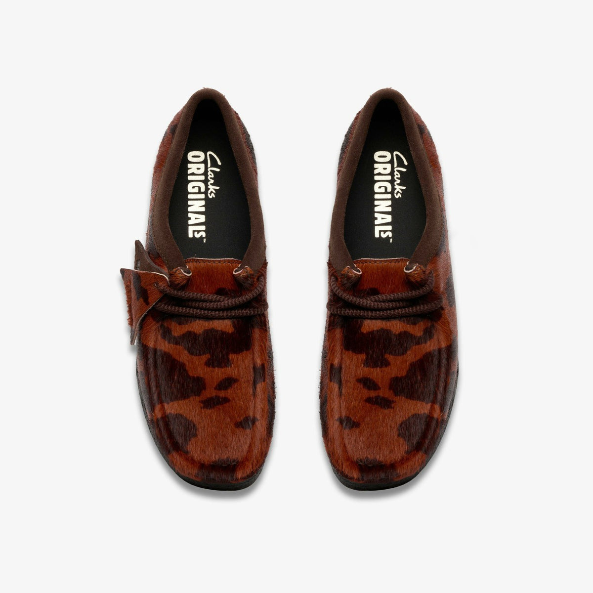 Clarks Wallabee Brown Cow Print