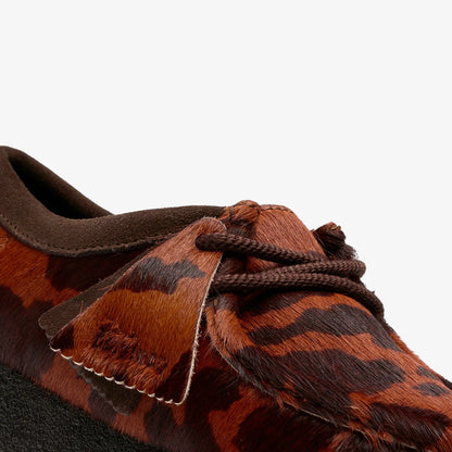 Clarks Wallabee Brown Cow Print