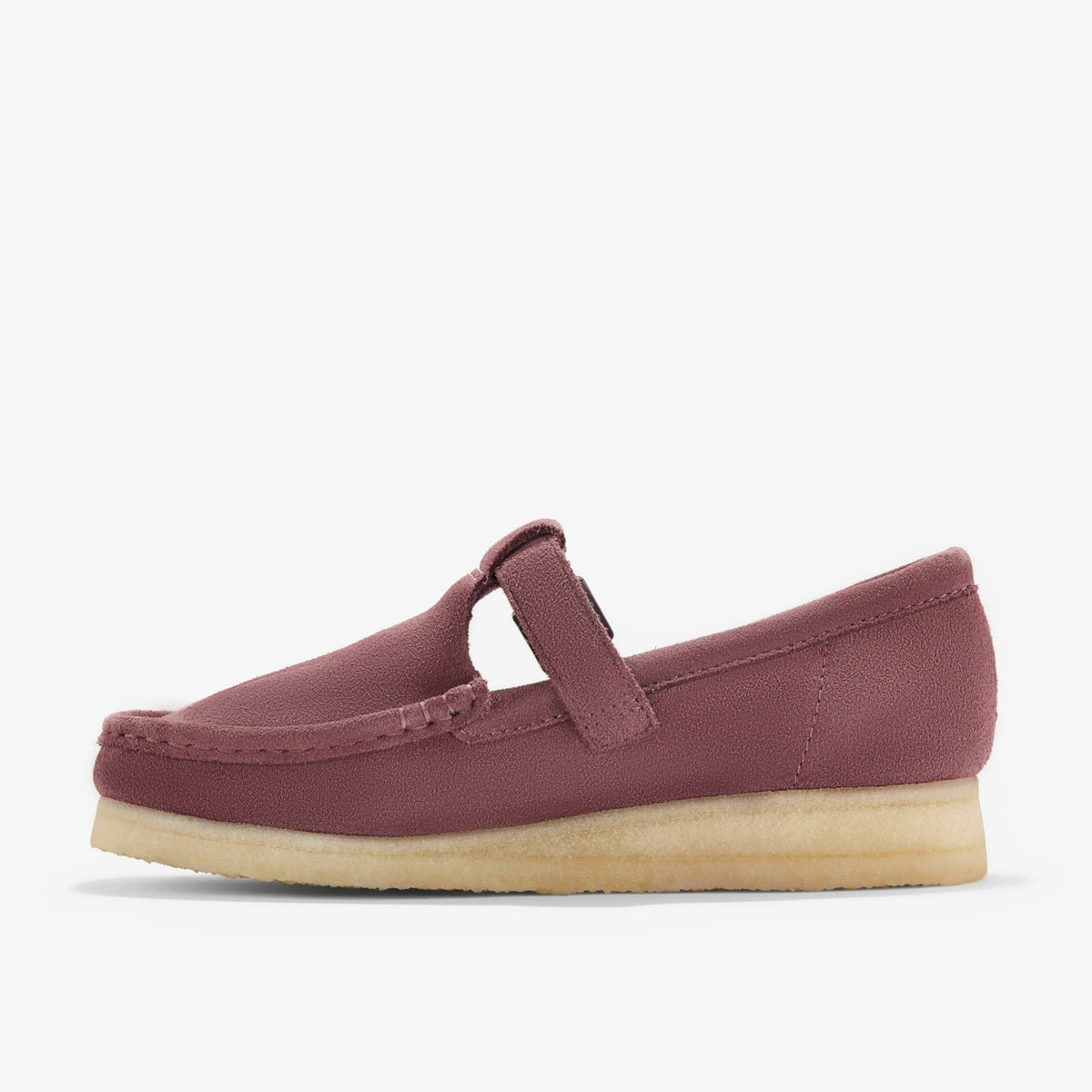 Clarks Wallabee T Bar Rose Brown Suede