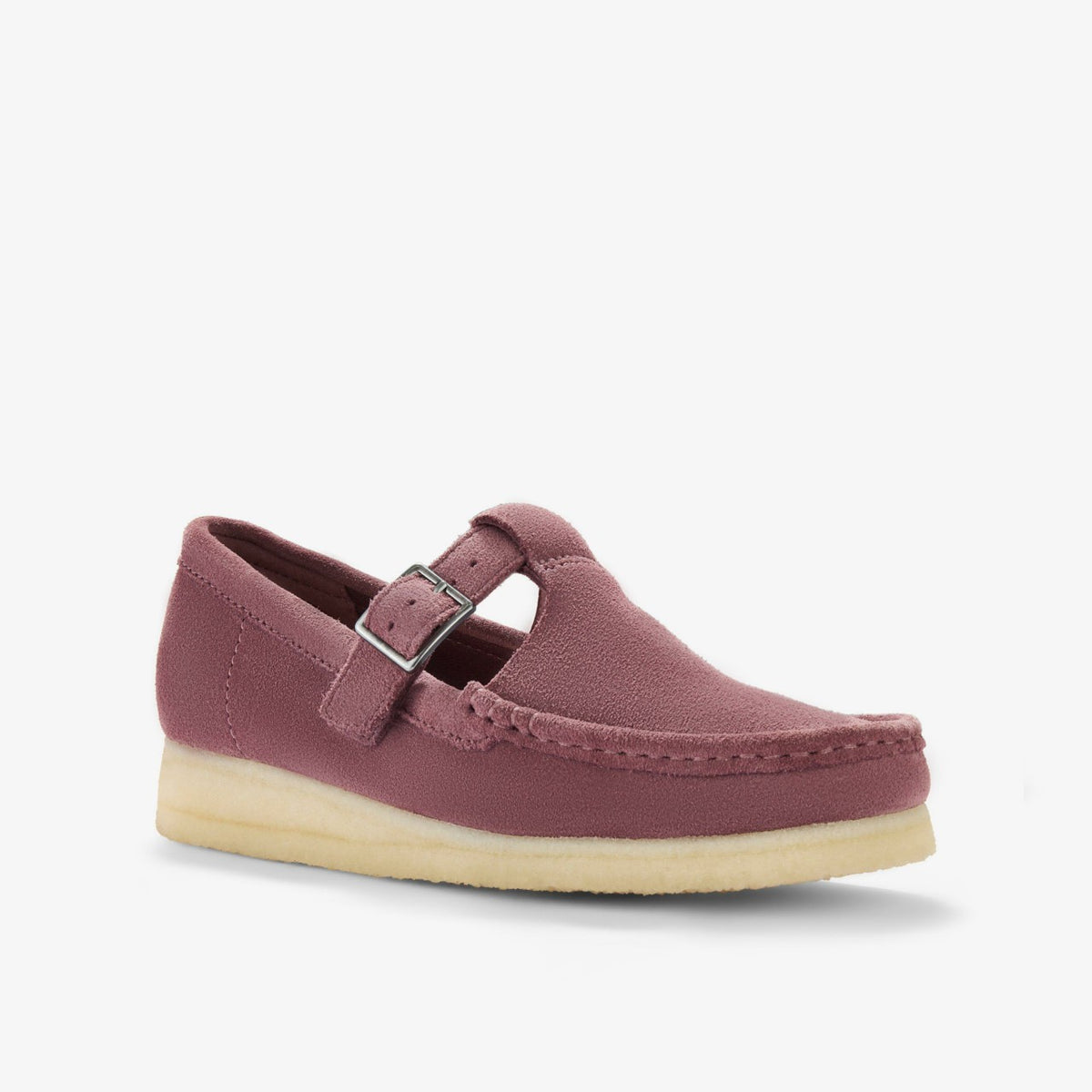 Clarks Wallabee T Bar Rose Brown Suede