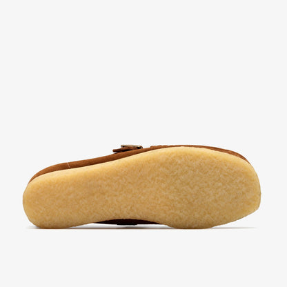 Clarks Wallabee T Bar Brown/Orange Suede