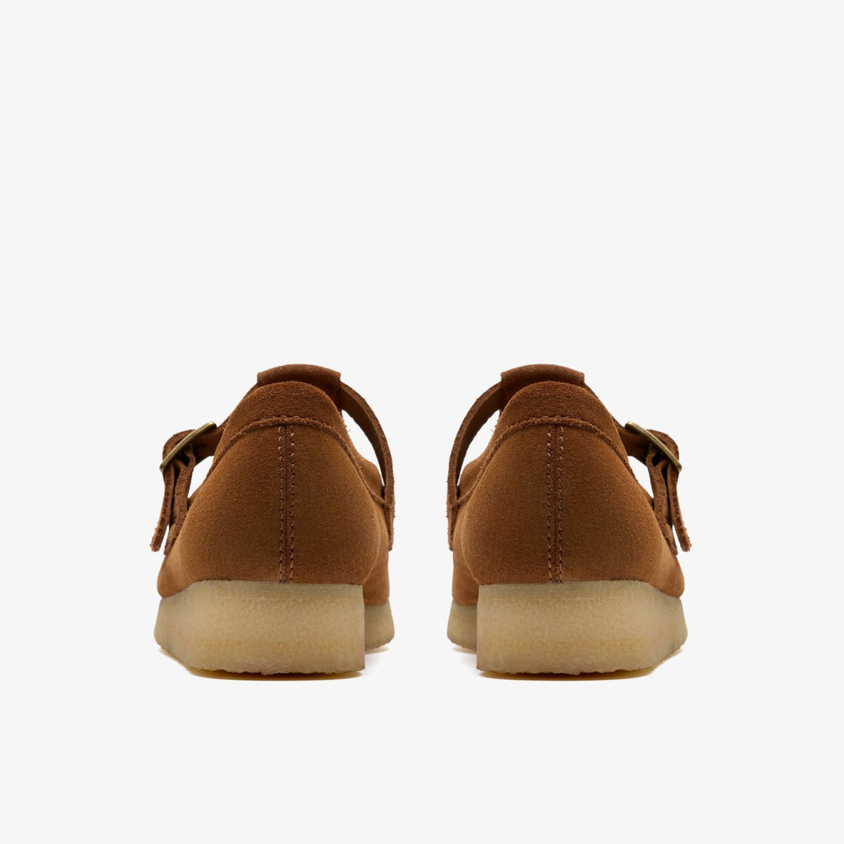 Clarks Wallabee T Bar Brown/Orange Suede