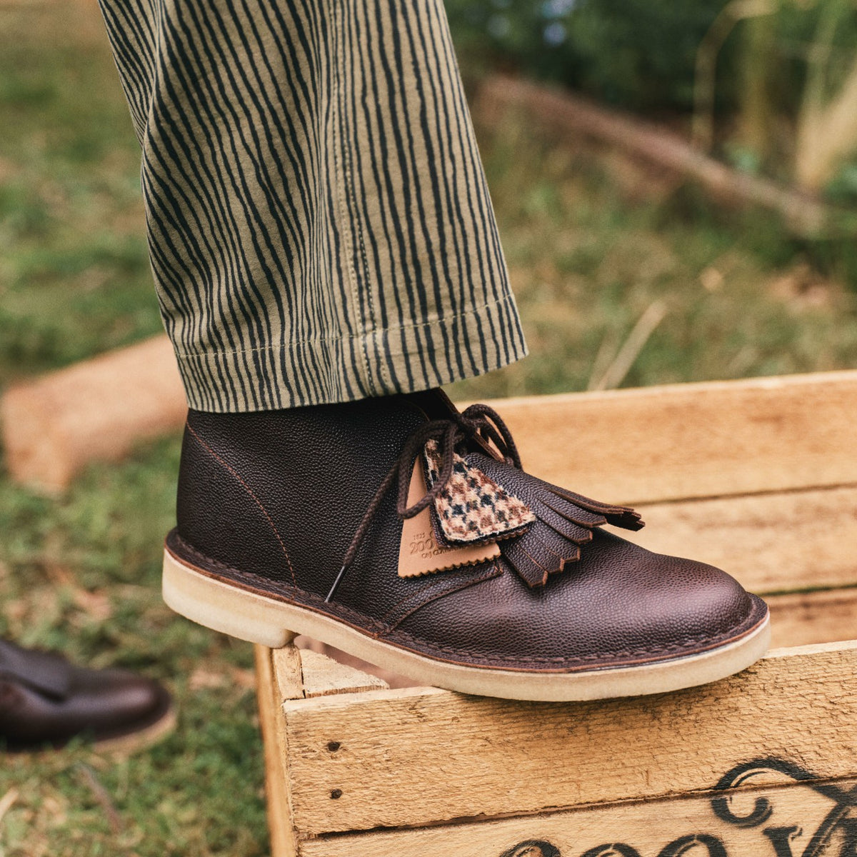 Clarks Desert Boot Brown Scotch Grain