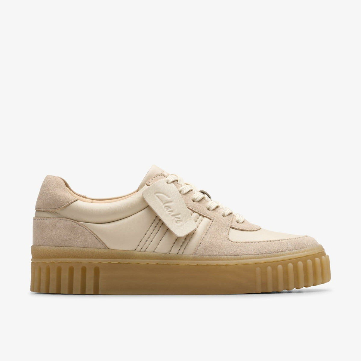 Clarks Mayhill Lace Sand Combination Leather