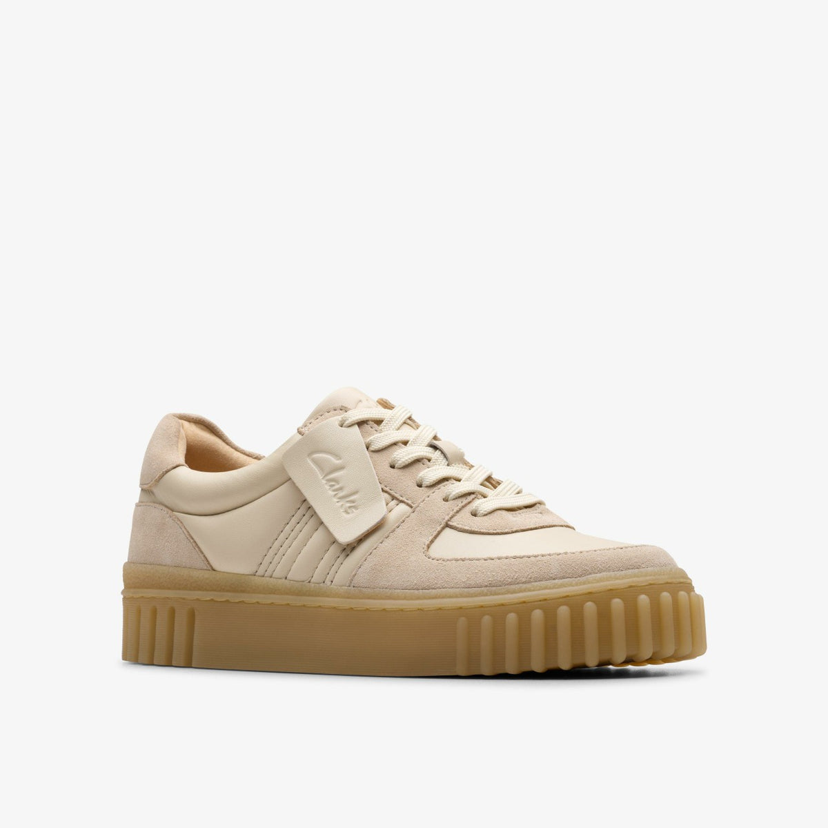 Clarks Mayhill Lace Sand Combination Leather