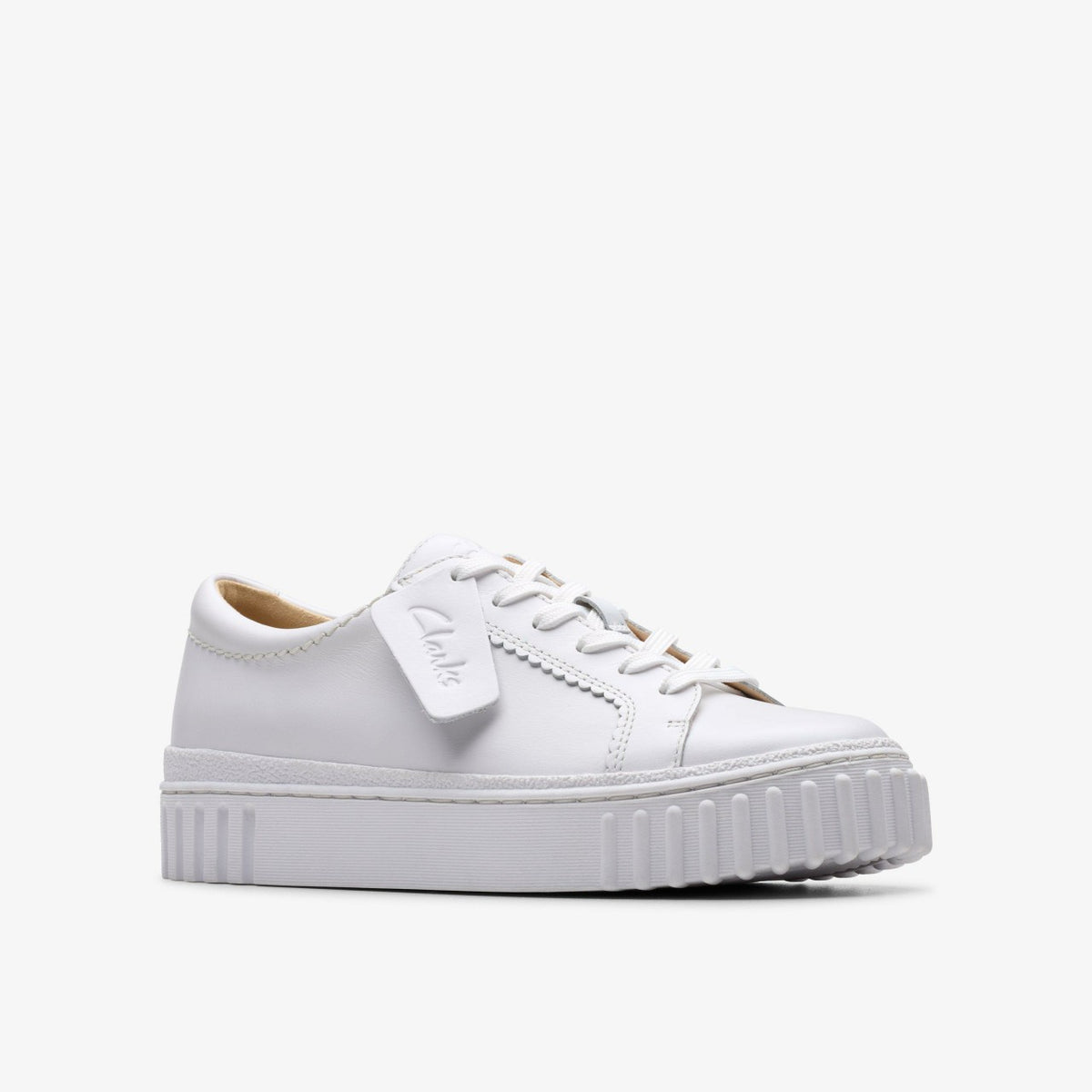 Clarks Mayhill Walk White Leather