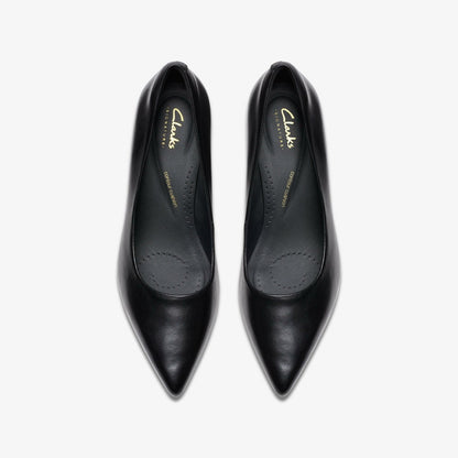Clarks Zarey Court Black Leather