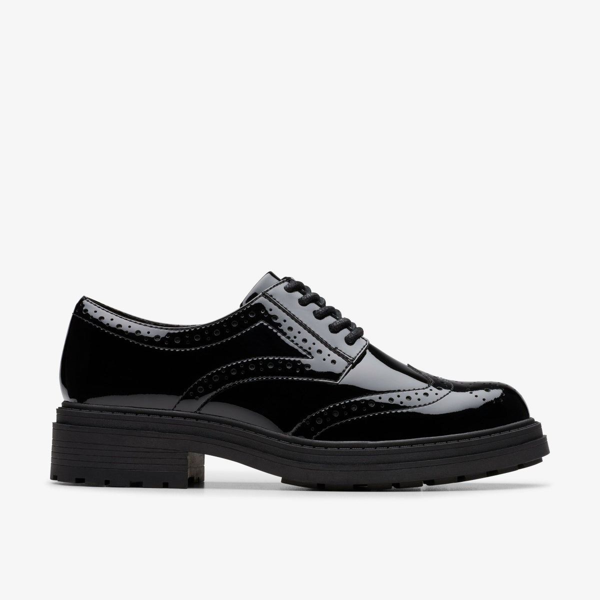 Clarks Orinoco3 Derby Black Patent