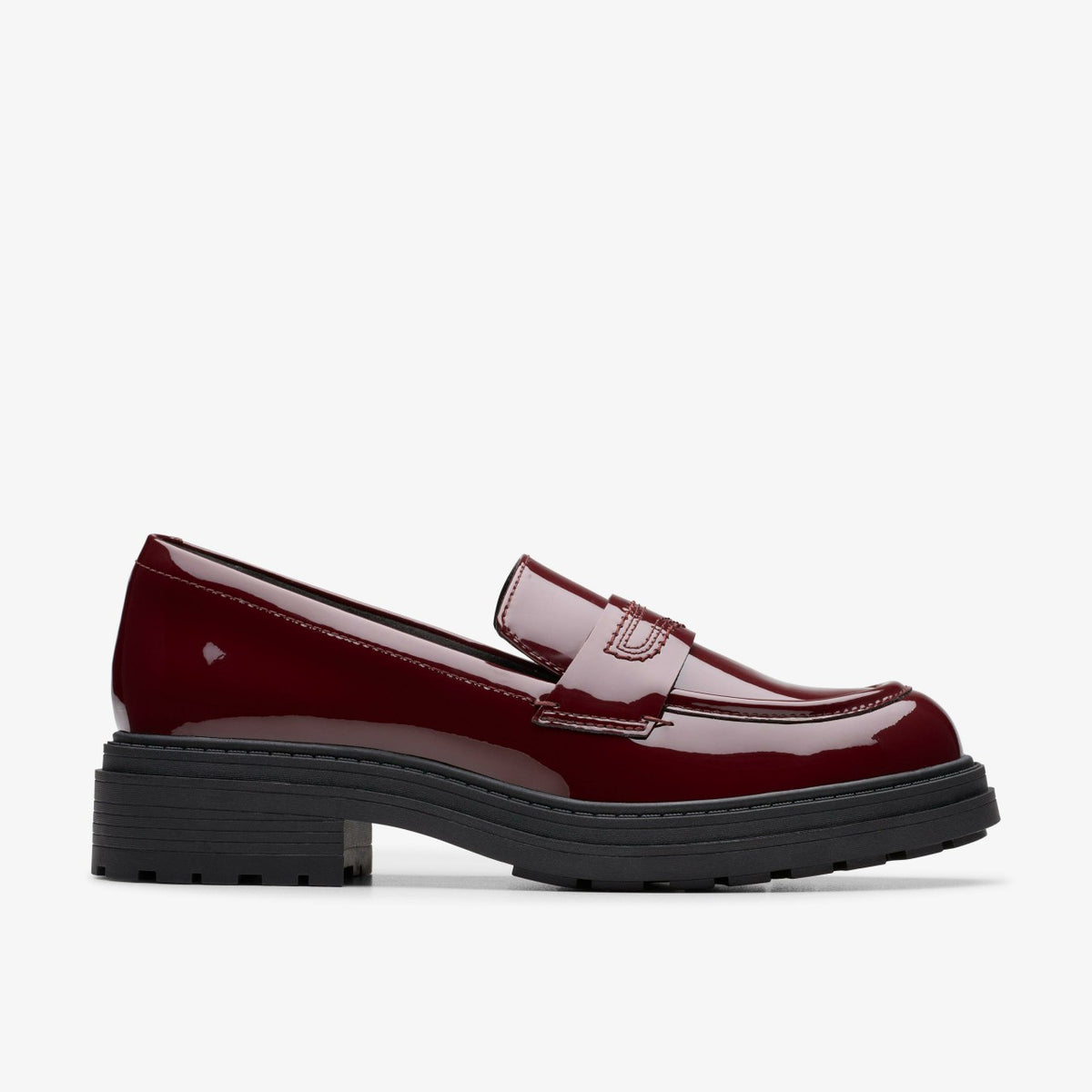 Clarks Orinoco 3 Edge Burgundy Patent