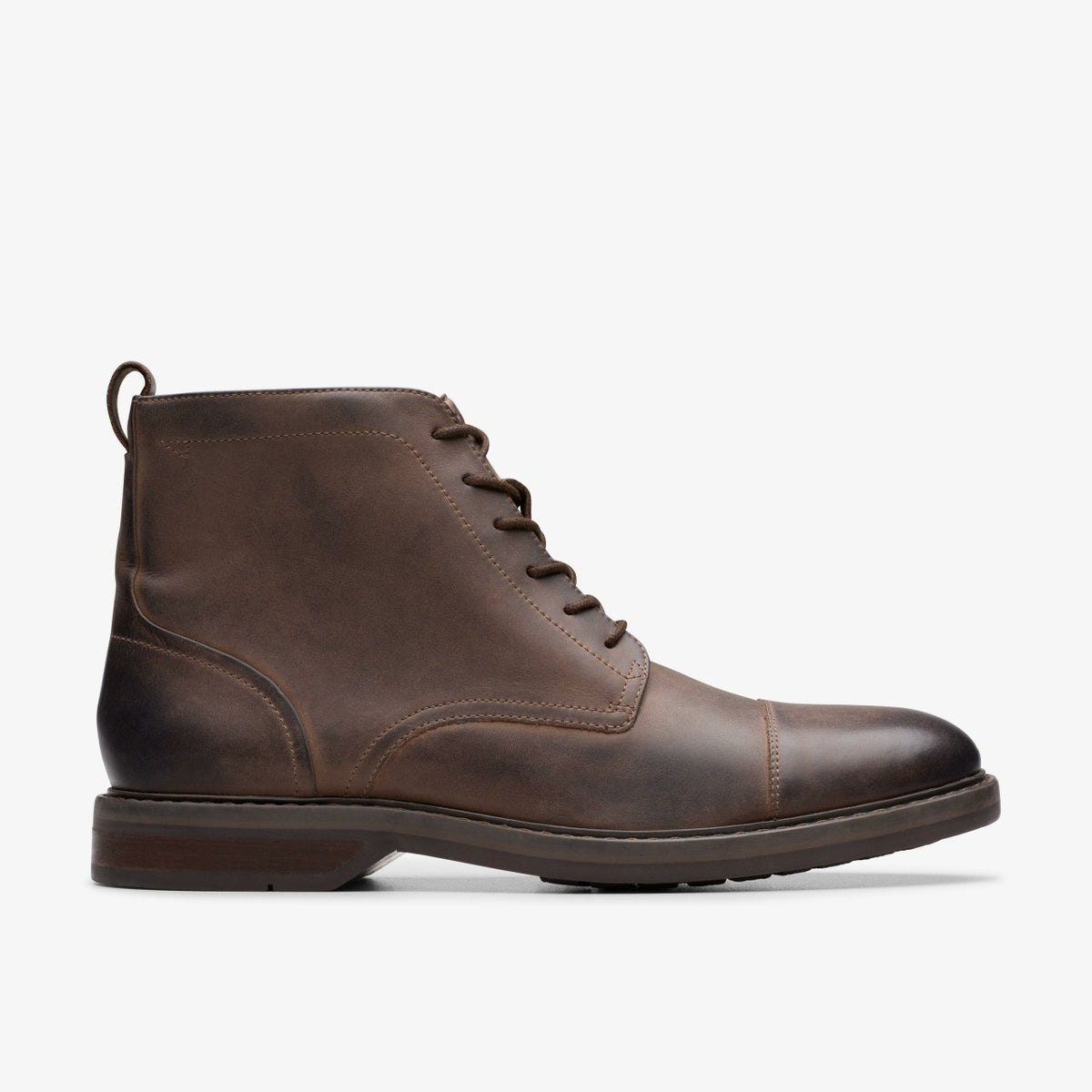 Clarks Aldwin Cap Brown Leather
