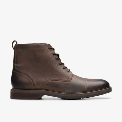 Clarks Aldwin Cap Brown Leather