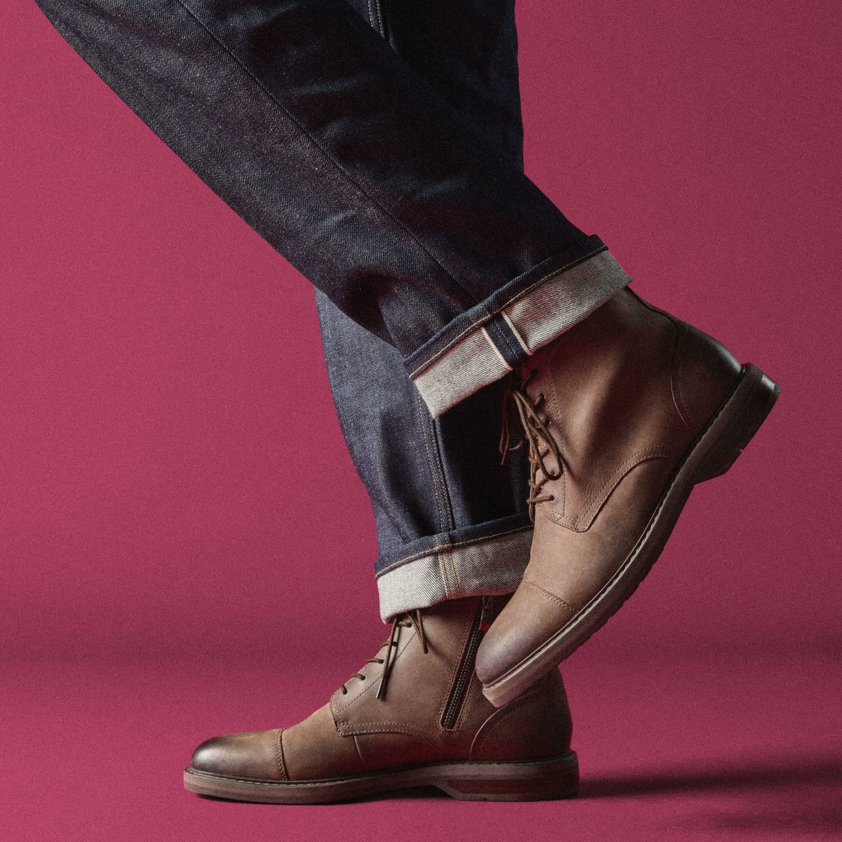 Clarks Aldwin Cap Brown Leather