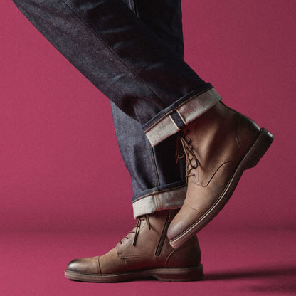 Clarks Aldwin Cap Brown Leather