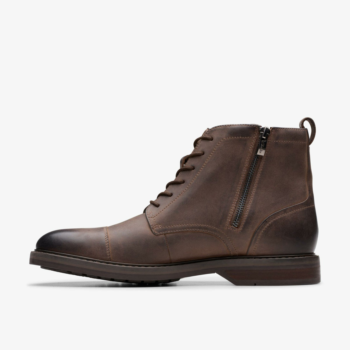 Clarks Aldwin Cap Brown Leather