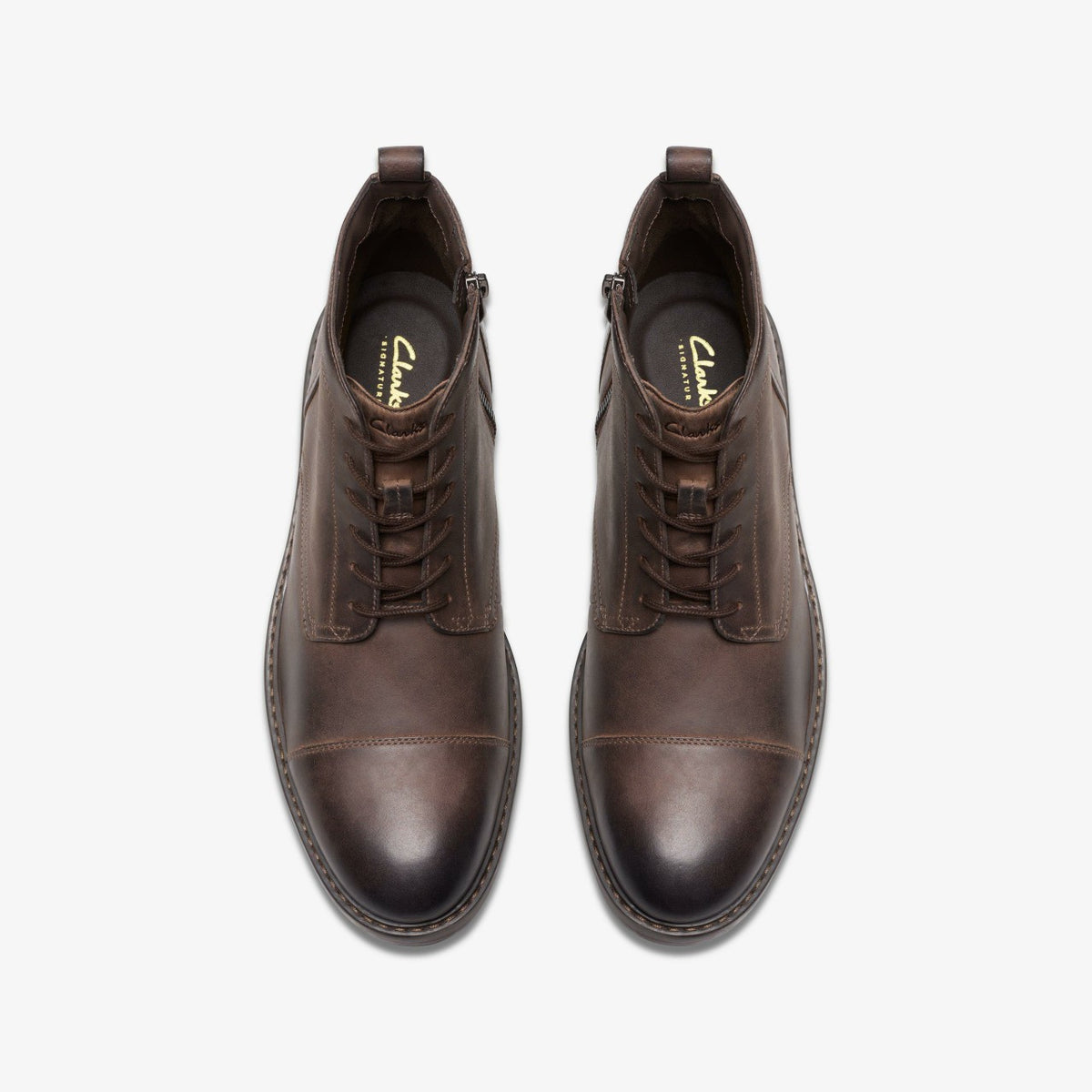 Clarks Aldwin Cap Brown Leather