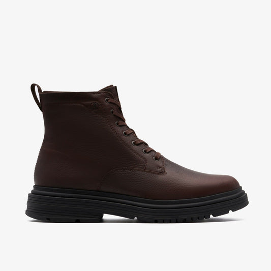 Clarks Badbury Hi Waterproof Brown Warmlined Leather