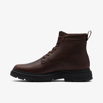 Clarks Badbury Hi Waterproof Brown Warmlined Leather