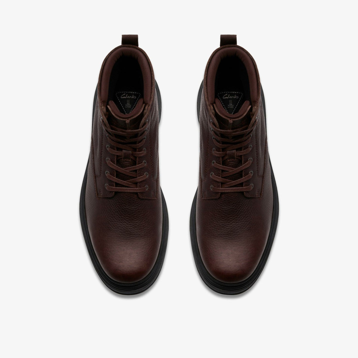 Clarks Badbury Hi Waterproof Brown Warmlined Leather