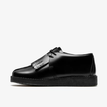 Clarks Desert Trek Black Hi Shine Leather