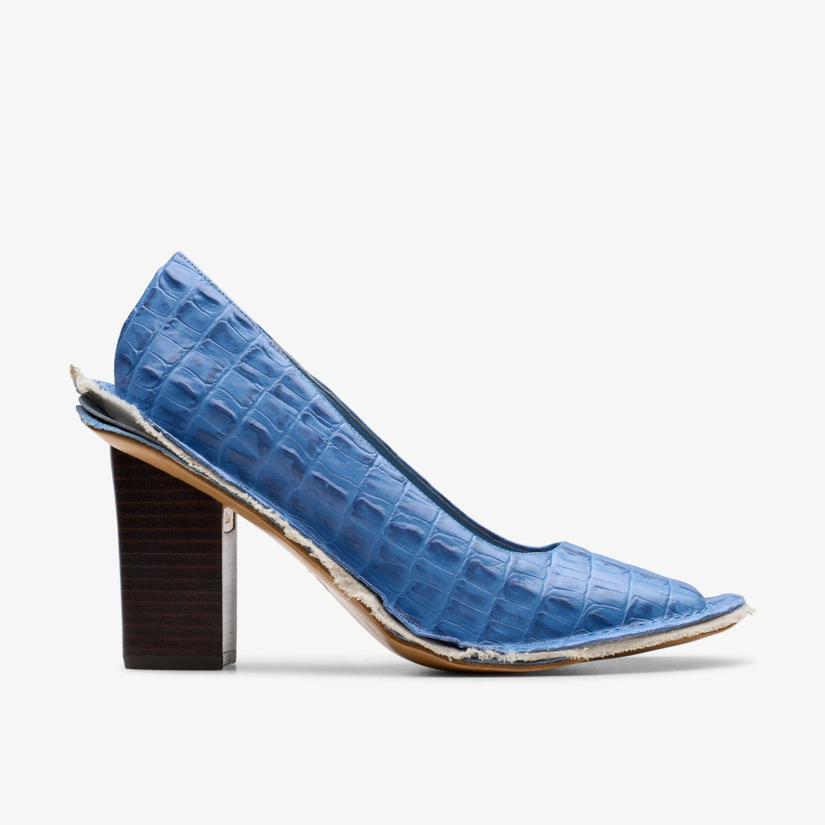 Clarks Martine Rose Heel Womens Blue Leather