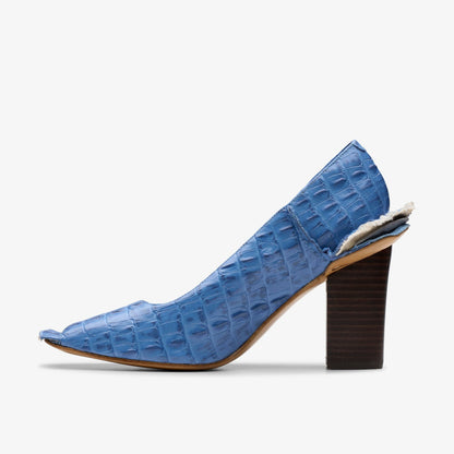 Clarks Martine Rose Heel Womens Blue Leather