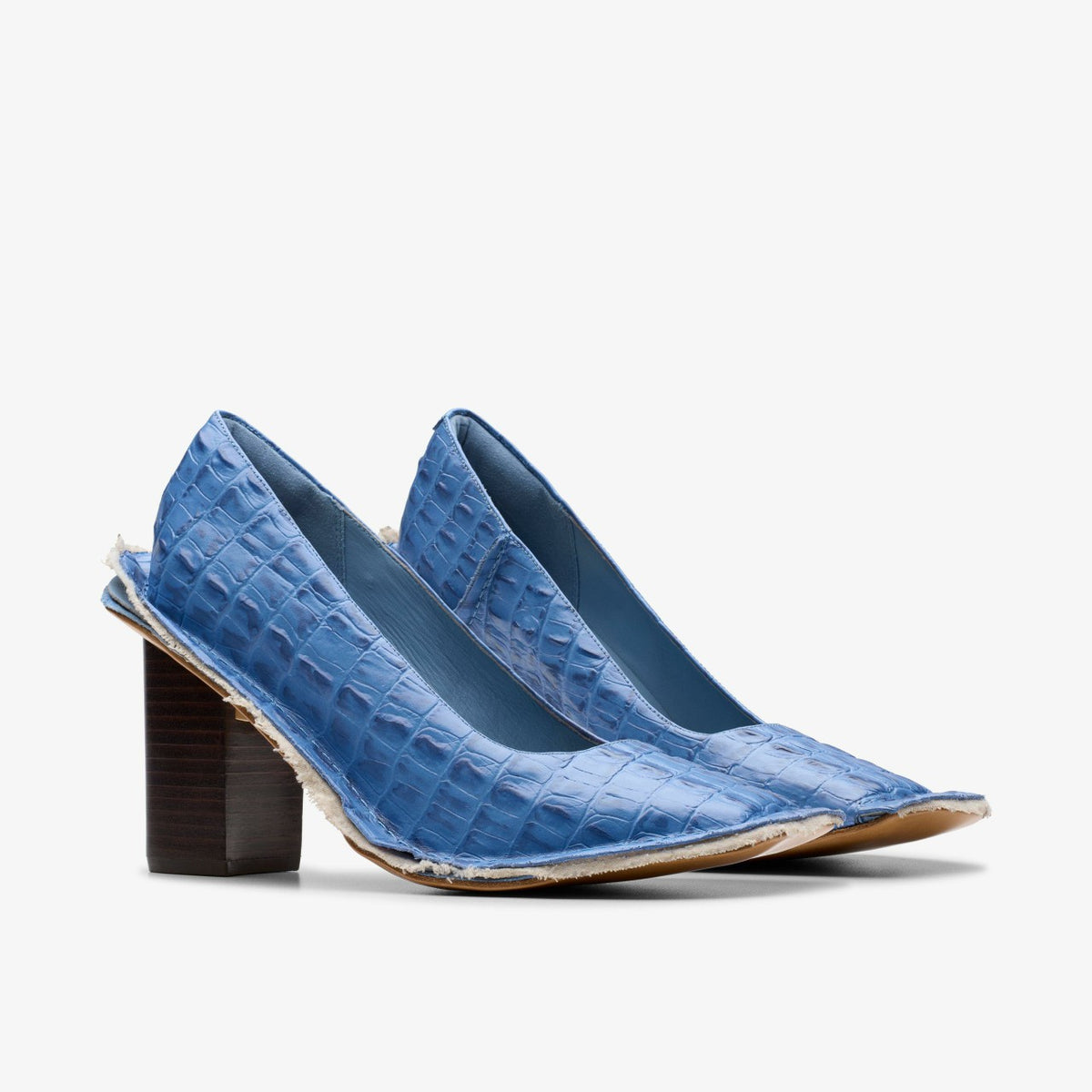 Clarks Martine Rose Heel Womens Blue Leather
