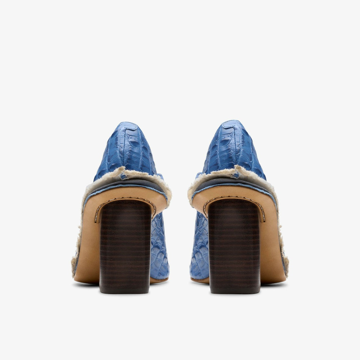 Clarks Martine Rose Heel Womens Blue Leather