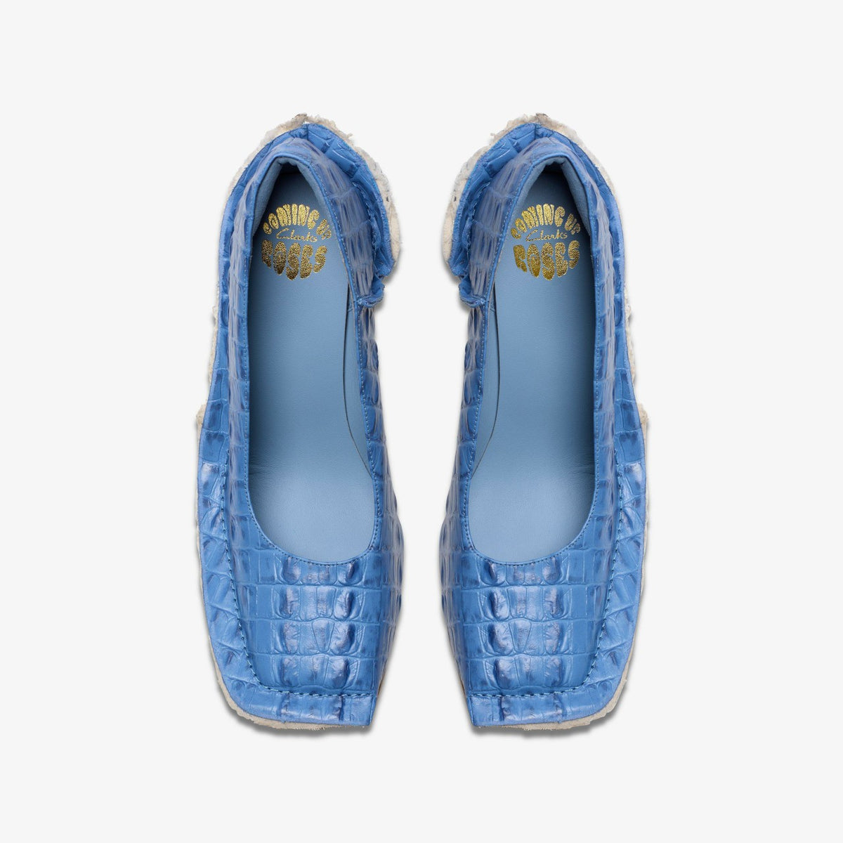 Clarks Martine Rose Heel Womens Blue Leather