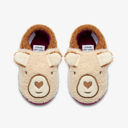 Clarks Fluffy Snug Toddler Cream Teddy