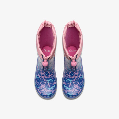 Clarks Tarri Race Kid Blue Combination