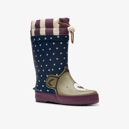 Clarks Tarri Race Toddler Navy Combination