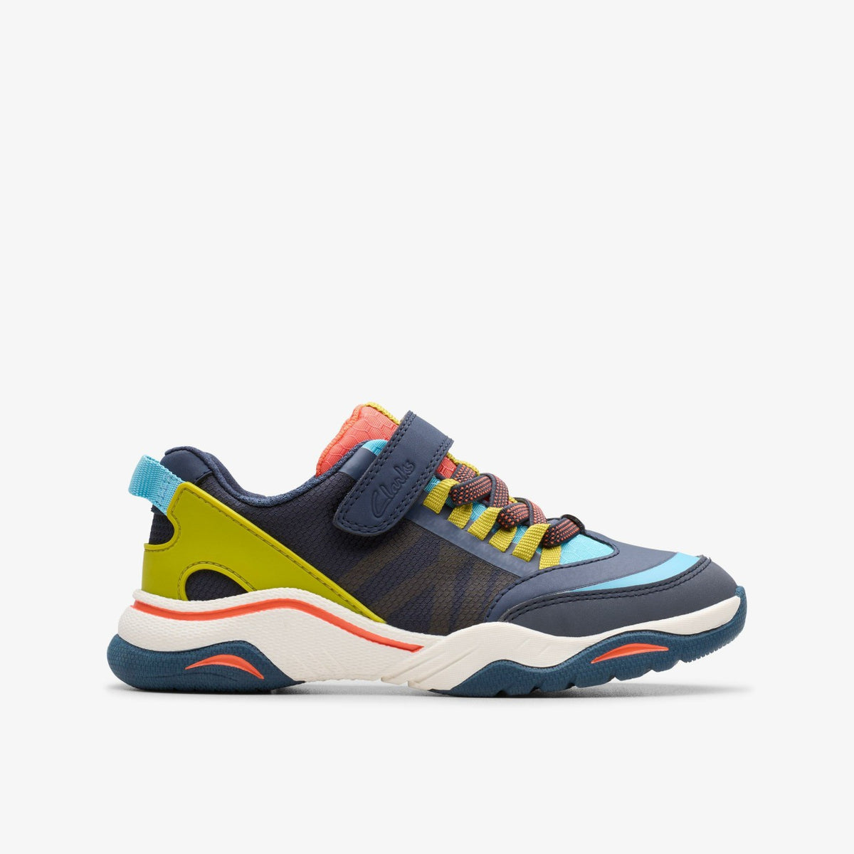 Clarks Feather Track Kid Navy Combination