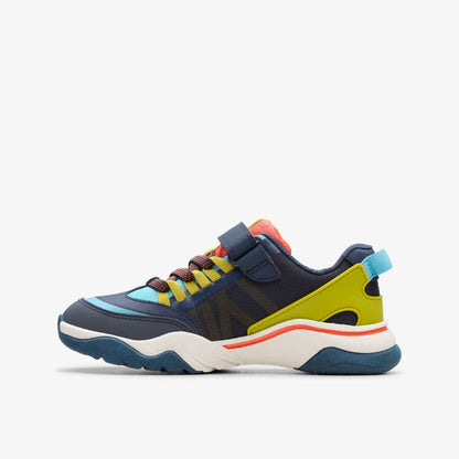 Clarks Feather Track Kid Navy Combination