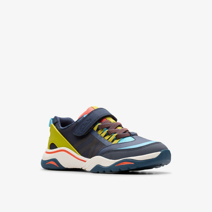 Clarks Feather Track Kid Navy Combination
